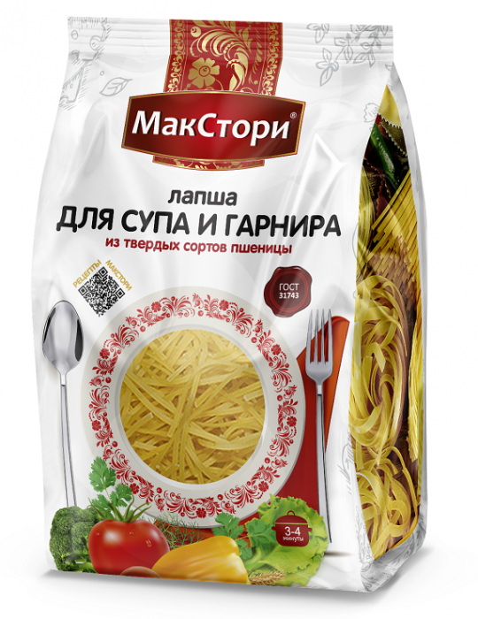 Лапша для супа и гарнира макстори