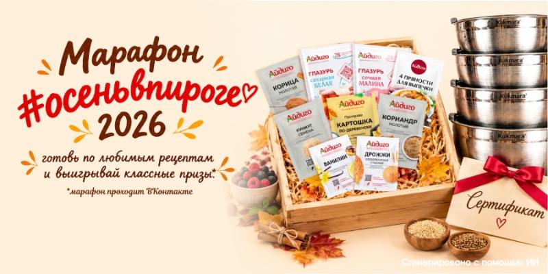 Марафон «Осень в пироге 2026» от Айдиго — осенняя выпечка