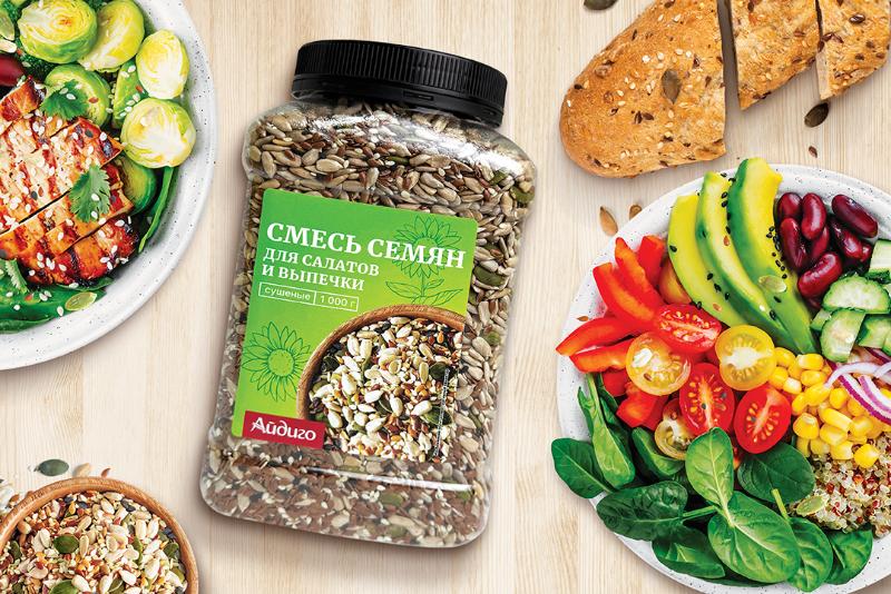 Смесь семян от Айдиго - вкус и польза в каждой ложке!