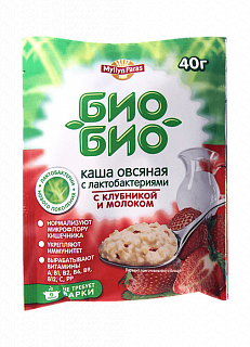 Каша овсяная с клубникой и молоком Био-Био "Мюллюн Парас"