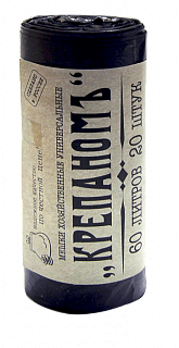 Пакеты для мусора КрепаномЪ без ручек 60л 20шт Пакеты для мусора КрепаномЪ без ручек 60л 20шт