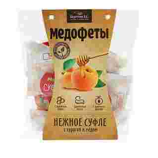 Конфеты в шоколадной глазури "Медофеты" суфле с курагой