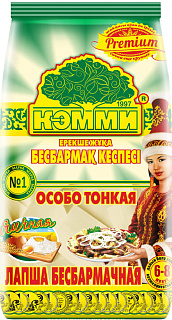 Лапша КЭММИ бесбармачная яичная (особо тонкая) Дастархан