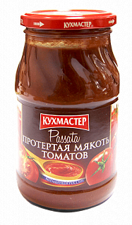 Протертая мякоть томатов "Кухмастер" в банке