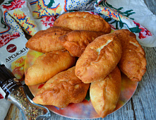 Пирожки жаренные с говяжьим легким
