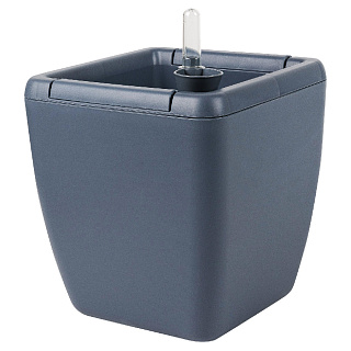 Горшок цветочный квадратный Мюнхен 5л (внутренний 2,2 л) вулканический серый с автополивом