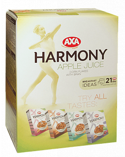 Хлопья AXA HARMONY кукурузные с отрубями и яблочным соком