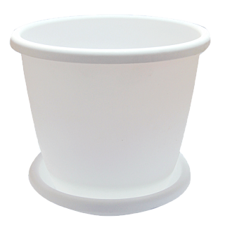Горшок белый с подставкой Афина 2,2 л.