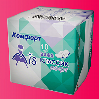 Прокладки женские MIS классик софт (4капли), 10 штук