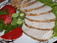 Буженина домашняя с аджикой и чесноком