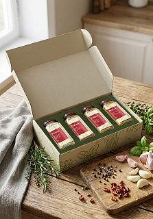 Набор приправ "На каждый день" 4 банки из стекла