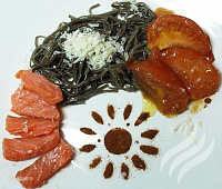 Салат "Красное на черном"