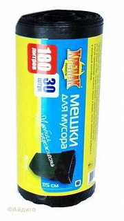 Пакеты для мусора Крепак 180л 30шт