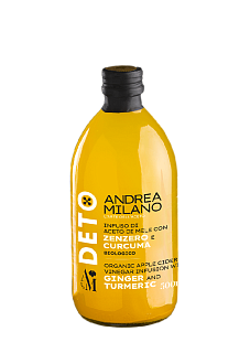 Уксус органический яблочный с имбирем и куркумой DETO 5%, Andrea Milano