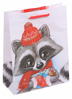 Пакет вертикальный ламинированный "Енот" 18*23*8