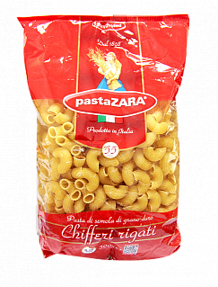 Макароны рожки рифленые №055 Pasta Zara