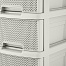 Комод компактный 3-х секционный, Ажур белое облако, Пластик Репаблик 1шт