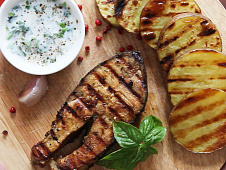 Горбуша гриль в соевом маринаде