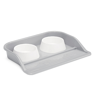 Набор 2 миски на подставке, для животных, 0,3 л, БашПласт