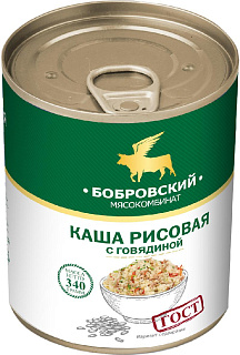 Каша рисовая с говядиной ГОСТ, Бобровский МК