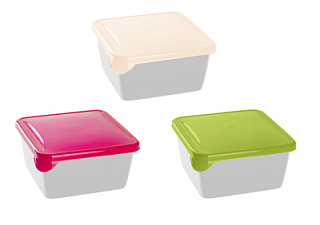 Емкость для хранения, замороpки продуктов Браво квадрат 0,45 л