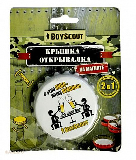 Крышка-открывалка на магните Бойскаут