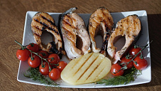 Форель на гриле.