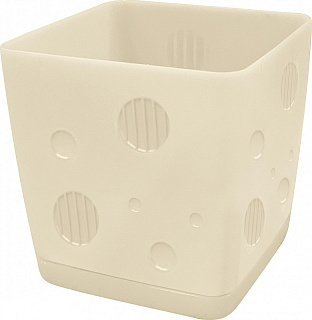 Горшок цветочный Ингрин Микрокосм 1,1 л сливочный