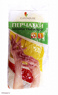Перчатки латексные ЕвроХаус L