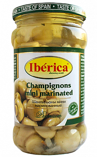 Шампиньоны маринованные целые Иберика