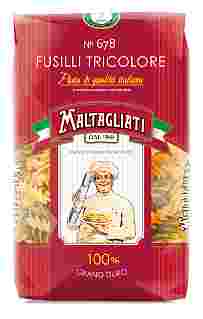 Макароны Maltagliati 678 Спираль трехцветная