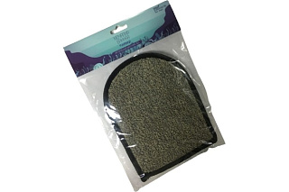 Мочалка банная рукавица лён ЕвроХаус 16*21 см