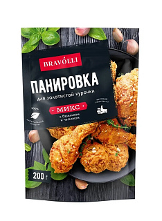 Панировка для золотистой курочки с базиликом и чесноком Bravolli!