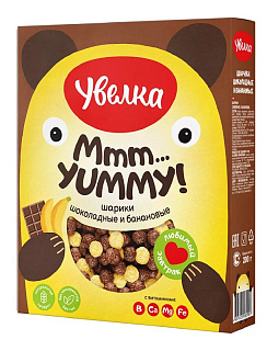 Шарики сливочно-банановые и шоколадные 200 г "Увелка"