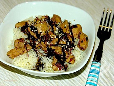 Куриное филе с яблоком и ореховой приправой