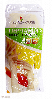 Перчатки латексные ЕвроХаус М