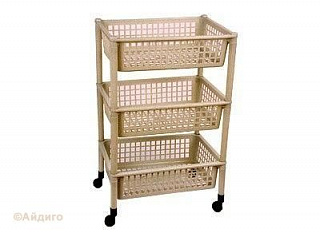 Контейнер для овощей 3-х секционный на колесиках