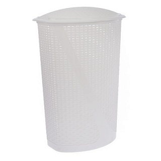 Корзина для белья Плетенка 43л. овальная голубая "Альтернатива"