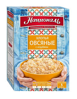 Хлопья овсяные с овсяными отрубями, Националь