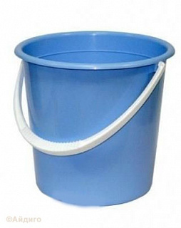 Ведро пластмассовое 10л без косточек и крышки