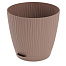 Горшок цветочный Флис, 3л с прикорневым поливом, какао, Альтернатива
