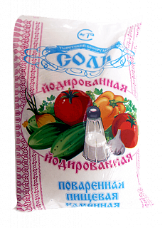 Соль пищевая в/с йод. помол №1 1кг Тыретьсоль