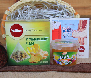 Набор в корзине "Имбирный напиток" Набор в корзине "Имбирный напиток"