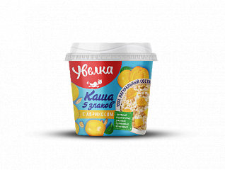 Каша 5 злаков с абрикосом в стакане "Увелка"