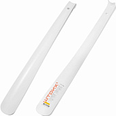 Рожок для обуви металлический, белый, Штрих, 55см