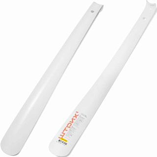 Рожок для обуви металлический, белый, Штрих, 55см