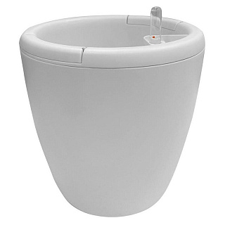 Горшок цветочный круглый Мюнхен 5л D 210 мм (внутренний 3,4 л) белый, с автополивом