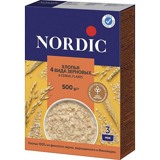 Хлопья Nordic 4 злака Хлопья Nordic 4 злака