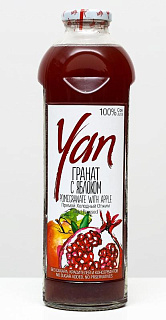 Сок гранатово-яблочный холодного отжима YAN