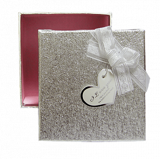 Коробка подарочная квадратная "Блестка" 11*11*5.5 см